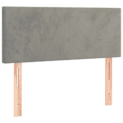 vidaXL Tête de lit Gris clair 90x5x78/88 cm Velours