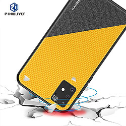 Coque en TPU + PU hybride jaune pour votre Samsung Galaxy A91/S10 Lite