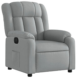 Avis vidaXL Fauteuil inclinable électrique Gris clair Tissu