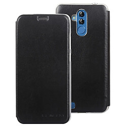 Wewoo Coque Litchi Texture Housse en cuir horizontale FlipTransparent TPU + pour LEAGOO M9 Pro Noir