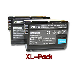 vhbw 2x batterie compatible avec Nikon 1 V appareil photo DSLR (1400mAh, 7V, Li-Ion) avec puce d'information