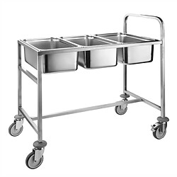 Chariot de Transport Inox pour Bacs GN - Pujadas