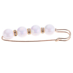 Femmes Broche Perlée Cristal Strass Broche Broche Clip Boucle Cadeau Blanc pas cher