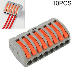 Wewoo 10 PCS 8 ports série PCT Connecteur de câblage architectural Lampe LED Conducteur Distributeur Boîte de jonction Joint de fil