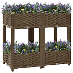 Maison Chic Jardinière,Lit surélevé - Bac à fleurs - pot de fleur 80x40x71 cm Polypropylène -GKD57509