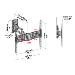 Meliconi CME EDR400 139,7 cm (55') Noir