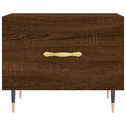 Maison Chic Table basse,Table Console Table d'appoint, Table pour salon Chêne marron 50x50x40 cm Bois d'ingénierie -MN92412 pas cher