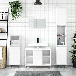 Maison Chic Ensemble de 3 meubles salle de bain blanc bois d'ingénierie -MN26686