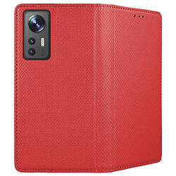 Acheter Htdmobiles Housse pour Xiaomi 12 Lite 5G - etui coque pochette portefeuille + film ecran - ROUGE MAGNET