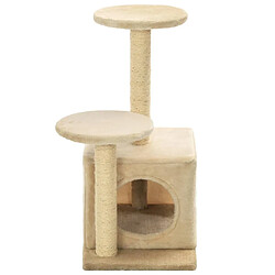 Arbre à chat,niche pour chat avec griffoir en sisal 60 cm Beige -MN53054 pas cher