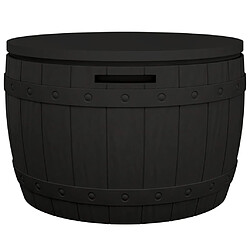 Acheter vidaXL Boîte de rangement de jardin 3 en 1 noir polypropylène