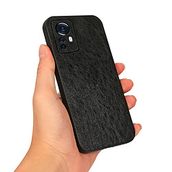 Coque en TPU + PU texture cheval fou noir pour votre Xiaomi 12 Pro