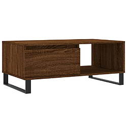 vidaXL Table basse Chêne marron 90x50x36,5 cm Bois d'ingénierie