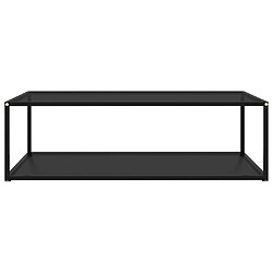 vidaXL Table basse Noir 120x60x35 cm Verre trempé