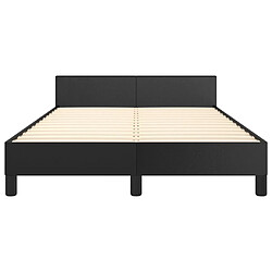 Acheter vidaXL Cadre de lit avec tête de lit sans matelas noir 120x200 cm