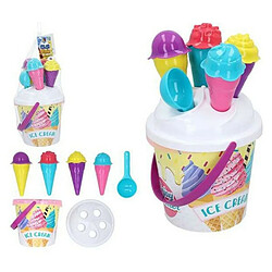 Color Baby Seau de plage Ice Cream Colorbaby (18 cm) (11 pcs)