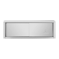 Helloshop26 Armoire murale en inox acier inoxydable armoire murale avec portes coulissantes armoire murale de cuisine armoire suspendue en inox 1 500 x 400 x 500 mm capacité de charge de 75 kg 14_0005004 pas cher