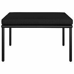 Acheter Maison Chic Salon de jardin 6 pcs + coussins - Mobilier/Meubles de jardin - Table et chaises d'extérieur Noir PVC -MN83392