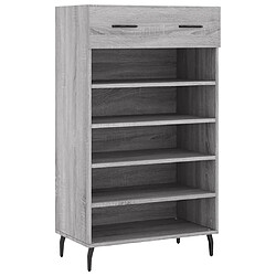 Maison Chic Armoire à Chaussures,Meuble de Rangement à Chaussures sonoma gris 60x35x105 cm bois d'ingénierie -MN47444