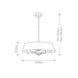 Elstead Lighting Suspension Luella Acier Laiton naturel brossé