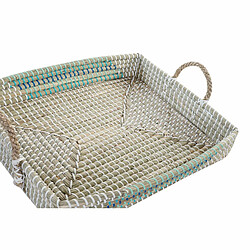 Avis Jeux de plateaux DKD Home Decor Naturel Turquoise Blanc Tropical (48 x 38 x 15 cm)