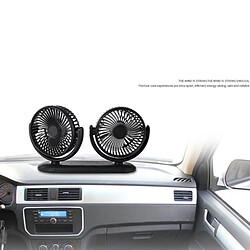 Universal Ventilateur pivotant à deux têtes Ventilateur de voiture réglable Tableau de bord Bureau Ventilateur de voiture pour véhicules Camions Fourgonnettes VUS RV Bateaux Accueil | Gadgets USB pas cher