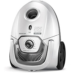 No Name Aspirateur traîneau avec sac - SENCOR - SVC 5500WH - Moteur ECO 700 W - 75 dBA - 2 L - Filtre HEPA H13 - Blanc pas cher