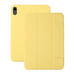 Etui en PU + TPU auto-absorbé avec support Jaune citron pour votre iPad mini (2021)