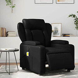 Maison Chic Fauteuil Relax pour salon, Fauteuil de massage inclinable électrique noir similicuir -GKD29143