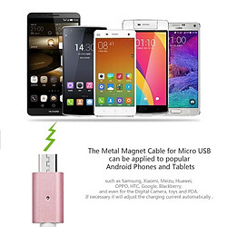 Wewoo Câble argent pour Samsung, Huawei, HTC, Xiaomi Téléphones Portables 1m Metal Head Magnétique Micro USB vers USB Data Sync de Recharge, pas cher