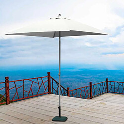 Elios Parasols Parasol de jardin 2x2 aluminium carré pôle central bar hôtel Plutone, Styles: sans volant