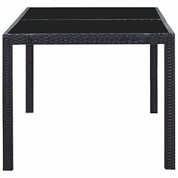 Acheter Ensemble salle à manger de jardin 7 pcs,Table et chaise à dîner d'extérieur Résine tressée Noir -MN44585