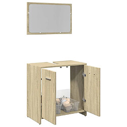 vidaXL Ensemble de meubles de salle de bain 2 pcs chêne sonoma