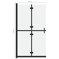 vidaXL Paroi de douche pliable Verre ESG dépoli 80x190 cm pas cher