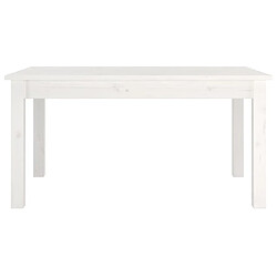 Avis ComfortXL Table Basse Blanc 80x50x40 Cm Bois Massif De Pin