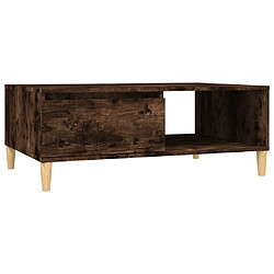 vidaXL Table basse chêne fumé 90x60x35 cm bois d'ingénierie