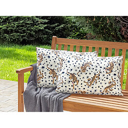 Beliani Lot de 2 coussins ARENZANO 40 x 60 cm Animal Multicolore