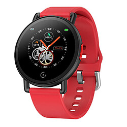 Chrono Montre Connectée avec IP68 Podometre Cardiofréquencemètre Sommeil Compatible Android,iPhone-Rouge