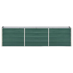 vidaXL Lit surélevé de jardin Acier galvanisé 240x40x45 cm Vert