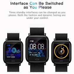 Wewoo Bracelet connecté Smartwatch G20 avec écran couleur TFT de 1,3 pouces IP67 étancherappel d'appel de soutien / surveillance de la fréquence cardiaque / de la tension artérielle / du sommeil / rappel de la sédentarité noir pas cher