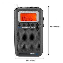 Universal Aircraft full frequency VHF radio portable FM AM AM SW radio VHF CB 30 223MHz 25 28MHz AIR 118 138MHz avec double réveil(Le noir) pas cher