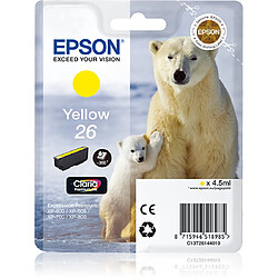 Epson Cartouche d'encre Couleur 26 - C13T26144022 - Jaune