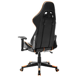 Avis vidaXL Chaise de jeu Noir et orange Cuir artificiel