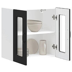 Acheter vidaXL Armoire murale de cuisine avec porte en verre Kalmar noir