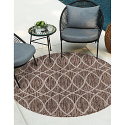 Hadorn Tapis d'Extérieur - 122x122 - Marron - Tulum