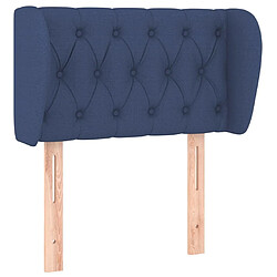 Maison Chic Tête de lit scandinave avec oreilles,meuble de chambre Bleu 83x23x78/88 cm Tissu -MN76090