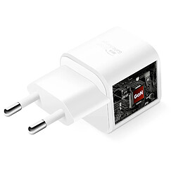 Swissten Chargeur GaN USB C 35W Ultra Rapide Compact avec Câble USB C 1.2m Blanc pas cher