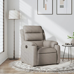 vidaXL Fauteuil inclinable Taupe Tissu