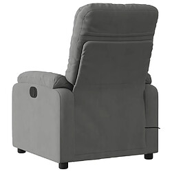 Avis vidaXL Fauteuil inclinable de massage gris foncé tissu microfibre