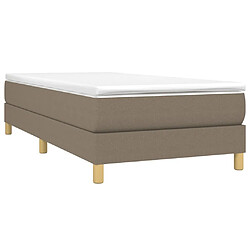 Avis Maison Chic Lit Adulte - Lit simple Lit à sommier tapissier avec matelas moelleux - Meuble de Chambre - Taupe 100x200 cm Tissu -MN91089